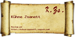 Kühne Zsanett névjegykártya
