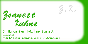 zsanett kuhne business card
